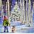 Serwetka decoupage firmy AMBIENTE choinka w lesie 33x33cm